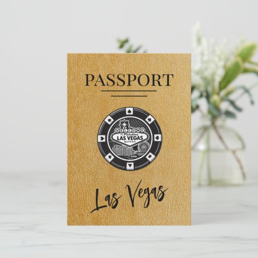 Save The Date Gold Las Vegas Passport Enregistrer La Date (Debout devant)