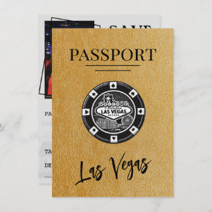 Save The Date Gold Las Vegas Passport Enregistrer La Date
