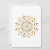 Save The Date Gold mandala mariage virtuel (Dos)
