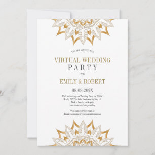 Save The Date Gold mandala mariage virtuel