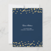 Save The Date Gold Navy Blue 70th Birthday Save Date Confetti (Dos)