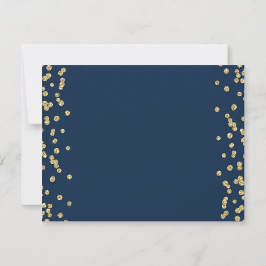 Save The Date Gold Navy Sauvez la date 21e anniversaire Confetti (Dos)