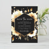 Save The Date Gold numérique classique et Mariage noir (Debout devant)