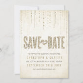 Save The Date Gold Parties scintillant Look Enregistrer La Date  (Devant)