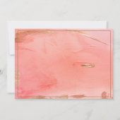 Save The Date Gold Peach Melon Abstrait Photo Brown Modern (Dos)