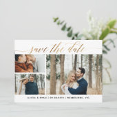 Save The Date Gold plusieurs photos enregistrer la date (Debout devant)