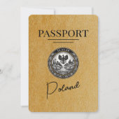 Save The Date Gold Pologne Passeport Enregistrer La Date (Devant)