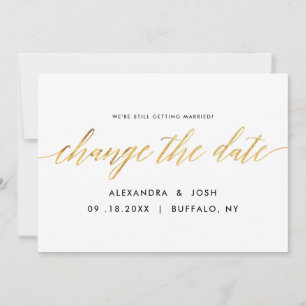 Save The Date Gold Script Changer la date de report Mariage