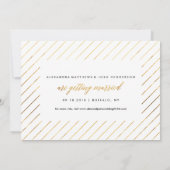 Save The Date Gold Script Photo Enregistrer la date à Faux Foil (Dos)