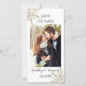 Save The Date Gold Snowflake Mariage d'hiver Enregistrer la date (Devant)