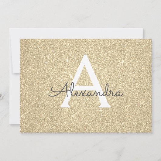 Save The Date Gold Sparkle Parties scintillant Sweet 16 Enregist (Devant)