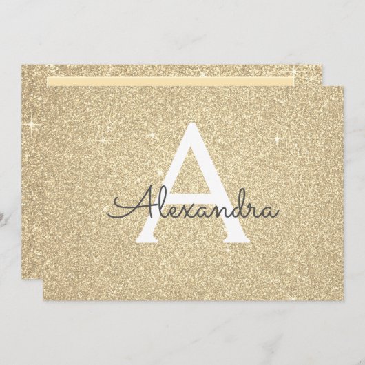 Save The Date Gold Sparkle Parties scintillant Sweet 16 Enregist (Devant / Derrière)