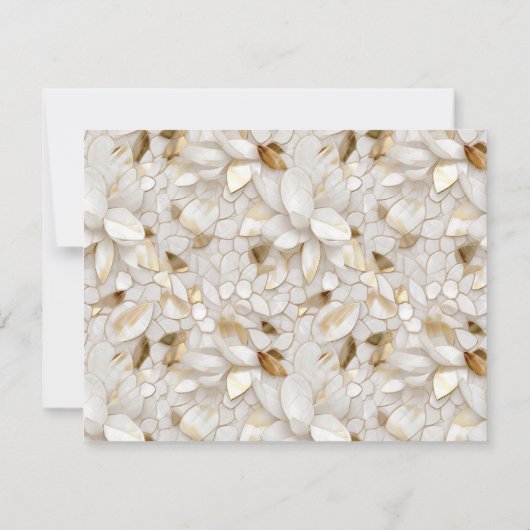 Save The Date Gold White Lotus Flowers mariage enregistrer la da (Dos)