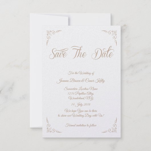 Save The Date 'Golden Alley' Enregistrer la conception de la dat (Devant)