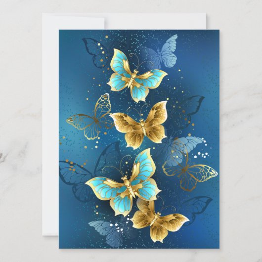Save The Date Golden butterflies (Devant)