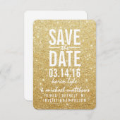 Save the Date | Golden Glitter Fab II (Voorkant / Achterkant)