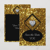 Save The Date Golden Love - Enregistrer la date (Devant / Derrière)