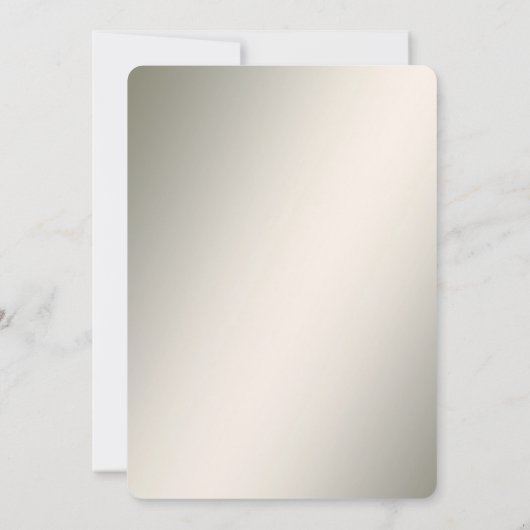 Save The Date Golden Wavy Feuilles Floral Enregistrer la date (Dos)