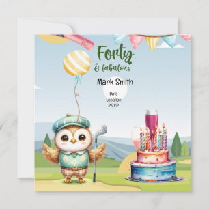 Save The Date Golf 40e anniversaire de la fête de golf