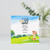 Save The Date Golf 4e année quatre ans jamais sauvage Anniversai (Debout devant)