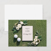 Save The Date Golf Enregistrer la Date Thème Golfeur (Devant / Derrière)