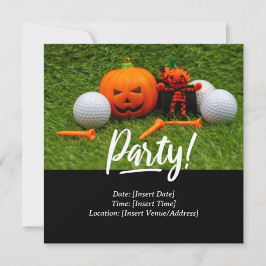 Save The Date Golf Halloween thème pour golfeur (Devant)