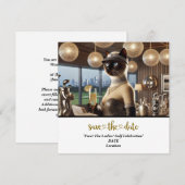 Save The Date Golf Par tee Jeu de golfeurs de femmes enregistrer (Devant / Derrière)