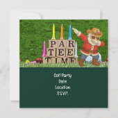 Save The Date Golf Par tee party Père Noël (Devant)