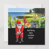 Save The Date Golf Par tee party Santa Claus Christmas Hawaii (Devant)