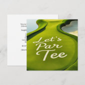 Save The Date Golf Par Tee texte sur Putting Green (Devant / Derrière)