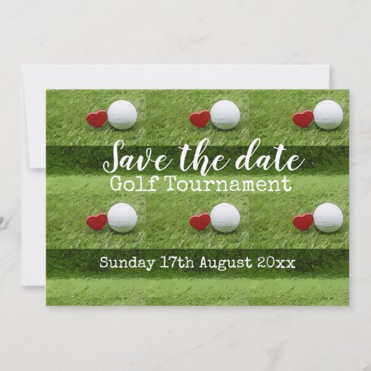 Save The Date Golf Sauvez la date avec amour Mariage Party (Devant)