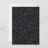 Save The Date Goth Skull Swirl & Lace Wedding Enregistrer les da (Dos)