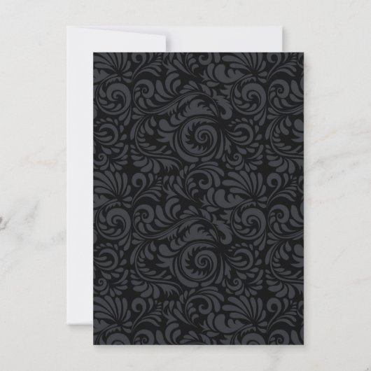 Save The Date Goth Skull Swirl & Lace Wedding Enregistrer les da (Dos)