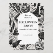 Save The Date Gothic Halloween Invite (Devant / Derrière)