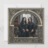 Save The Date Gothic Parchment Medieval Until Death Photo (Dos)