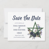 Save The Date Gothique Enregistrer la date | Wiccan Floral Handf (Devant)