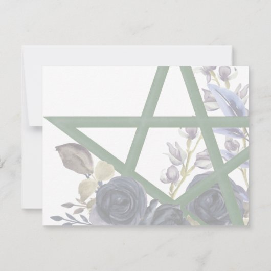 Save The Date Gothique Enregistrer la date | Wiccan Floral Handf (Dos)