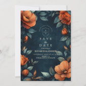 Save The Date Gothique Floral Maussade (Devant)
