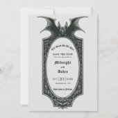Save The Date Gothique Jusqu'À La Mort Do Us Part Bat Save Date (Devant)