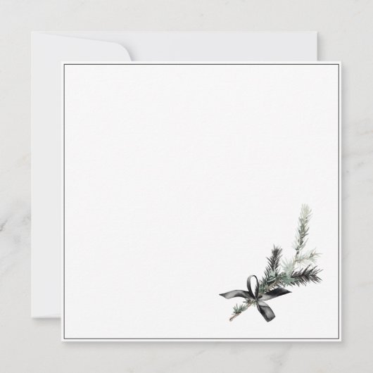 Save The Date Gothique Noir Arbre de Noël Mariage festif (Dos)