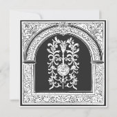 Save The Date Gothique Noir Blanc Médiéval Jusqu'à la mort Maria (Dos)