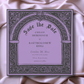 Save The Date Gothique Noir violet Médiéval jusqu'à la mort Mari