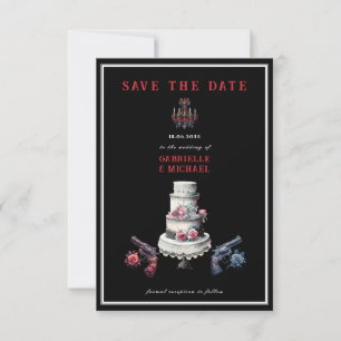 Save The Date Gothique Occidental Alternatif Noir Sauvegarder La