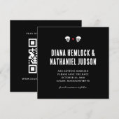 Save The Date Gothiques crânes noirs pour sauver la date (Devant / Derrière)