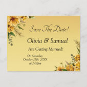 Save the date - Gouden Geel Aankondigingskaart (Voorkant)