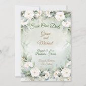Save The Date Graceful Green Mariage Appartement Enregistrer La  (Devant)
