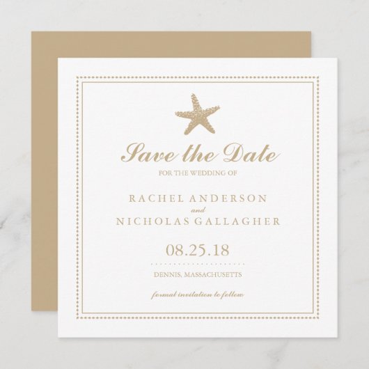 Save The Date Gracity Starfish | Enregistrer la date (Devant / Derrière)
