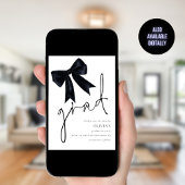 Save The Date Grad de graduation Black Bow Enregistrer la date