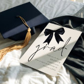 Save The Date Grad de graduation Black Bow Enregistrer la date