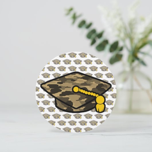 Save The Date Graduation Cap Khaki Camo (Debout devant)